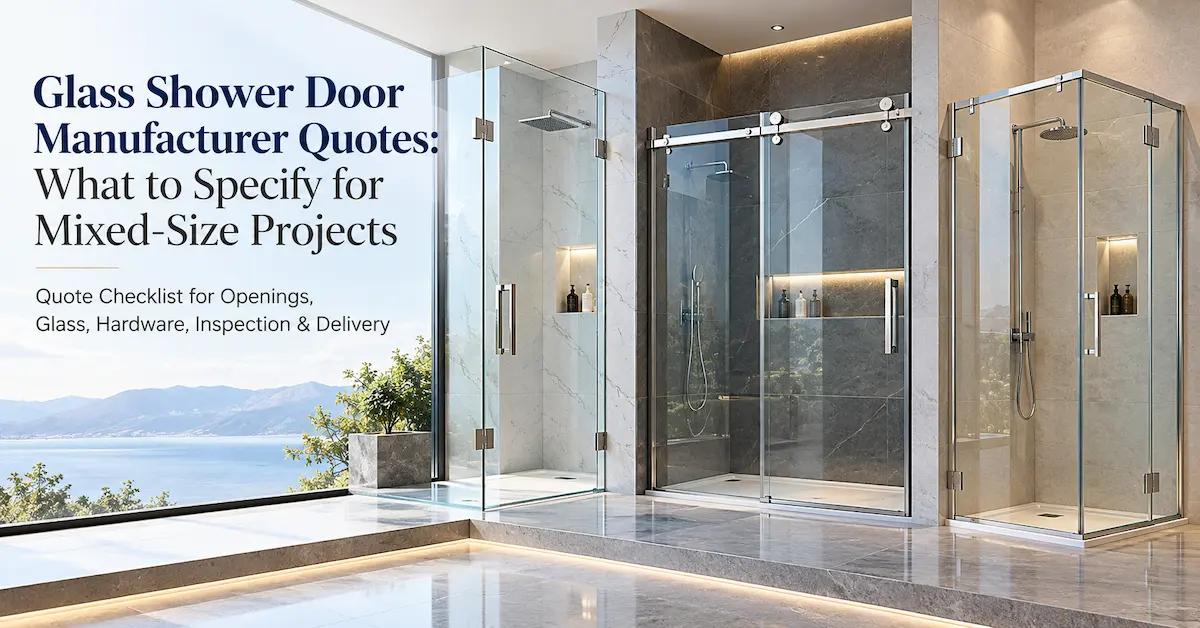 Glass Shower Door Manufacturer Quotes: What to Specify for Mixed-Size Projects